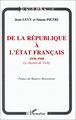 De la république à l'Etat français 1930-1940, Le chemin de Vichy (9782738445704-front-cover)