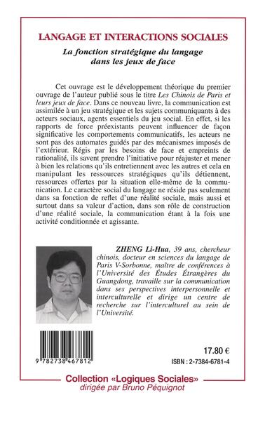 Langage et Interactions Sociales (9782738467812-back-cover)