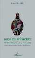 DONS DE MEMOIRE, De l'Afrique à la Caraïbe - Littérature et culture des îles anglophones (9782738486790-front-cover)