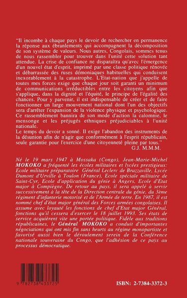 Congo : Le temps du devoir (9782738433725-back-cover)