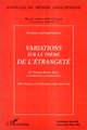 Annales du Monde Anglophone, Variations sur le thème de l'étrangeté, Ecritures nord-américaines (de Thoreau, Bierce, James à la  (9782738492173-front-cover)