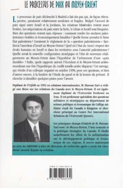 LE PROCESSUS DE PAIX AU MOYEN-ORIENT (9782738496539-back-cover)