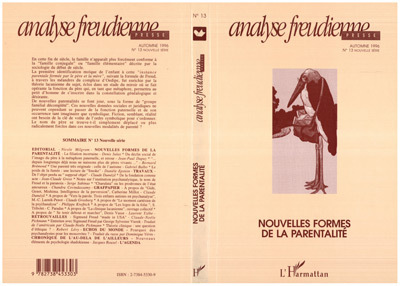 Analyse Freudienne, Nouvelles formes de la parentalité (9782738453303-front-cover)