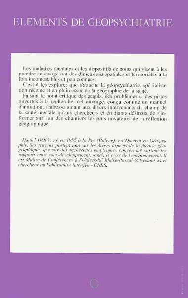 Eléments de géopsychiatrie (9782738411204-back-cover)