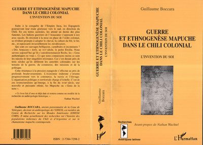 GUERRE ET ETHNOGENÈSE MAPUCHE DANS LE CHILI COLONIAL, L'invention du soi (9782738472984-front-cover)