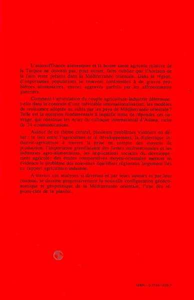 Agriculture et industrialisation en Turquie et au Moyen-Orient (9782738414397-back-cover)