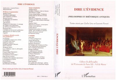 Dire l'évidence, (Philosophie et rhétorique antiques) (9782738450241-front-cover)