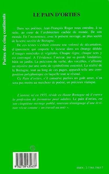 Le pain d'orties (9782738435637-back-cover)