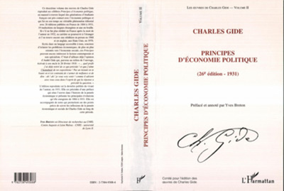 CHARLES GIDE - PRINCIPES D'ECONOMIE POLITIQUE (26E EDITION - 1931), Les uvres de Charles GIDE - Volume II (9782738493088-front-cover)