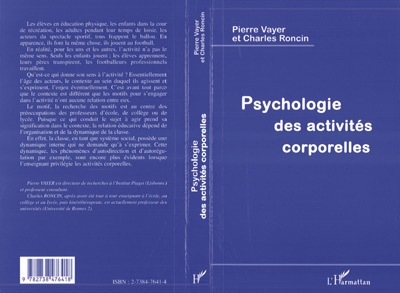 PSYCHOLOGIE DES ACTIVITES CORPORELLES (9782738476418-front-cover)