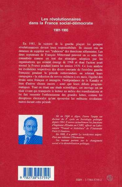 Les révolutionnaires dans la France social-démocrate 1981-1995 (9782738457592-back-cover)