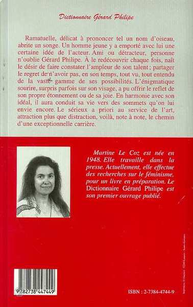 Dictionnaire Gérard Philippe (9782738447449-back-cover)