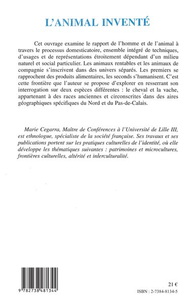 L'ANIMAL INVENTE, Ethnographie d'un bestiaire familier (9782738481344-back-cover)