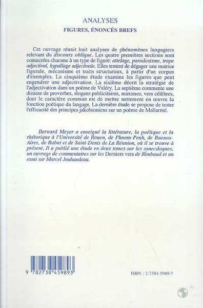 Analyses, Figures, énoncés brefs (9782738459893-back-cover)