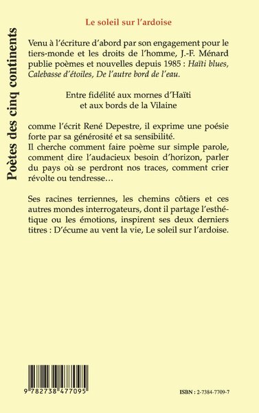 LE SOLEIL SUR L'ARDOISE (9782738477095-back-cover)