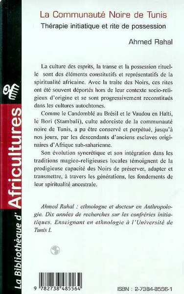 La communauté noire de Tunis, Thérapie initiatique et rite de possession (9782738485564-back-cover)