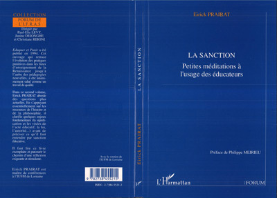 LA SANCTION, Petites méditations à l'usage des éducateurs (9782738455215-front-cover)