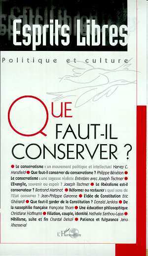 Esprits Libres, QUE FAUT-IL CONSERVER ? (9782738492593-front-cover)