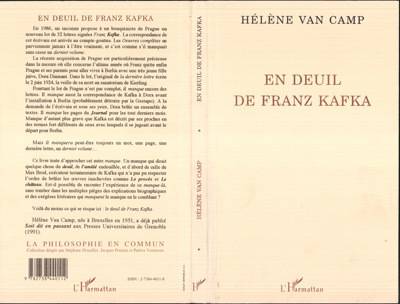 En deuil de Franz Kafka (9782738440112-front-cover)