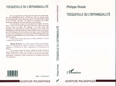 Tocqueville ou l'intranquillité (9782738461469-front-cover)
