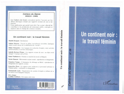 Cahiers du Genre, CONTINENT (UN) NOIR : LE TRAVAIL FEMININ (9782738488336-front-cover)