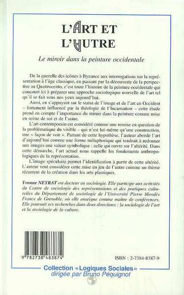 L'ART ET L'AUTRE, Le miroir dans la peinture occidentale (9782738483874-back-cover)