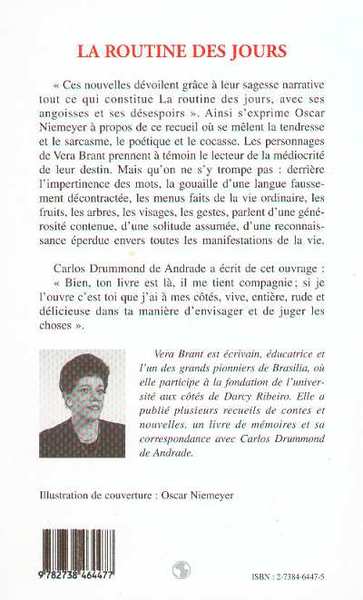 La Routine des Jours, Nouvelles traduites du portugais. Brésil (9782738464477-back-cover)
