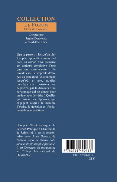 Le philosophe comme fiction (9782738490131-back-cover)