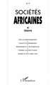 Sociétés Africaines et Diaspora, SOCIÉTÉS AFRICAINES ET DIASPORA N°7 (9782738462695-front-cover)