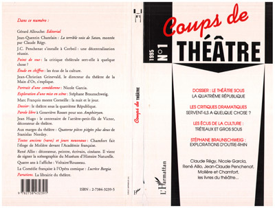 Coups de théâtre, Le théâtre sous la quatrième république (9782738432391-front-cover)