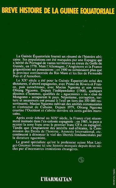 Brève Histoire de la Guinée Équatoriale (9782738400802-back-cover)