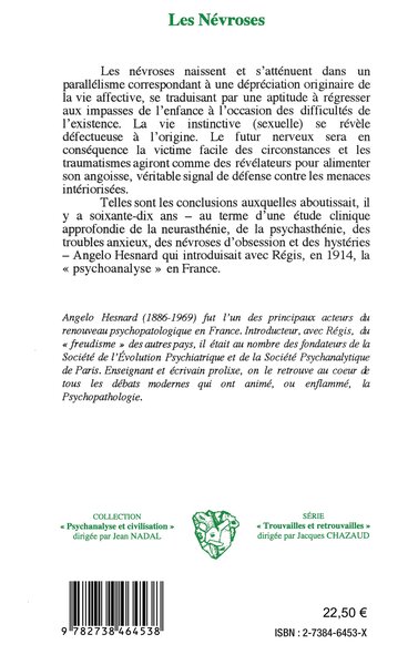 Les Névroses, De la clinique à la thérapeutique (9782738464538-back-cover)