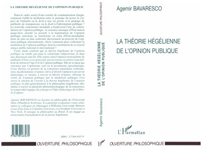 La Théorie Hégélienne de l'opinion Publique (9782738463470-front-cover)