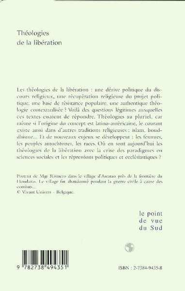 THEOLOGIES DE LA LIBERATION (9782738494351-back-cover)