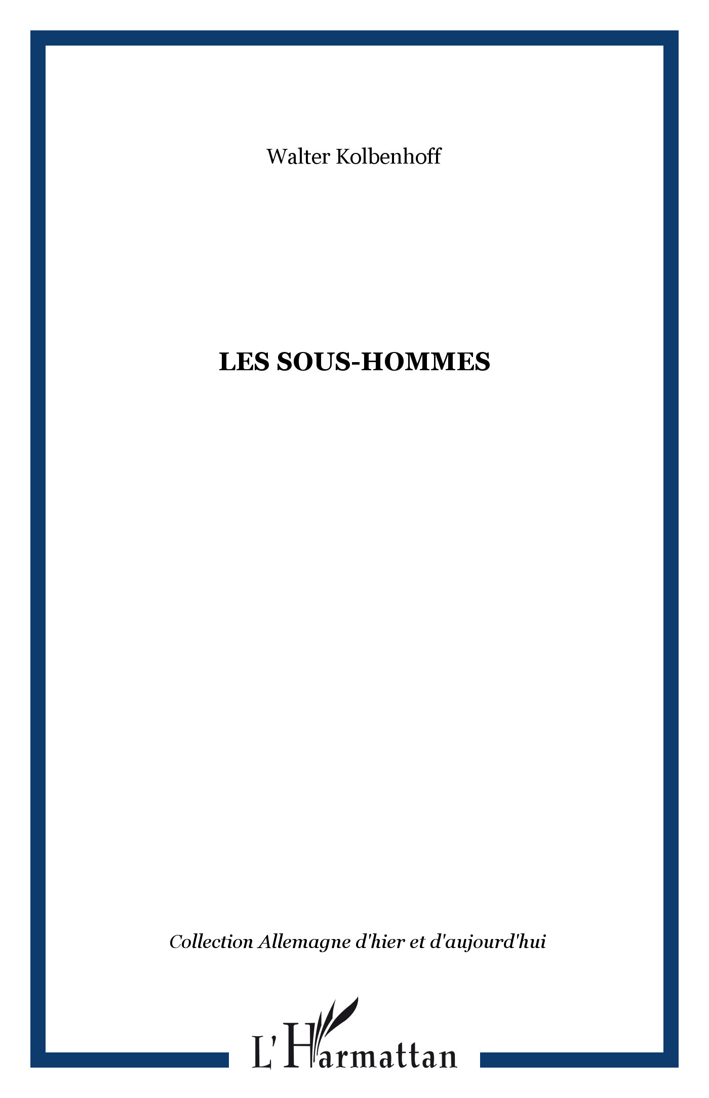 LES SOUS-HOMMES (9782738497116-front-cover)