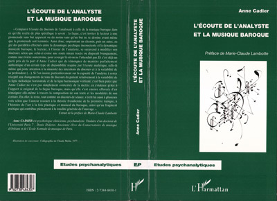 L'ECOUTE DE L'ANALYSTE ET LA MUSIQUE BAROQUE (9782738484307-front-cover)