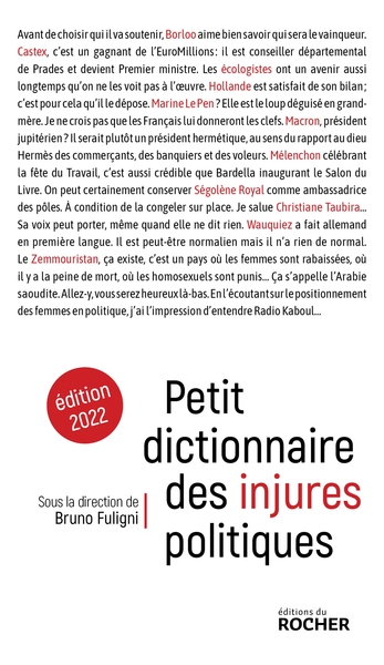 Petit dictionnaire des injures politiques, Edition 2022 (9782268106311-front-cover)