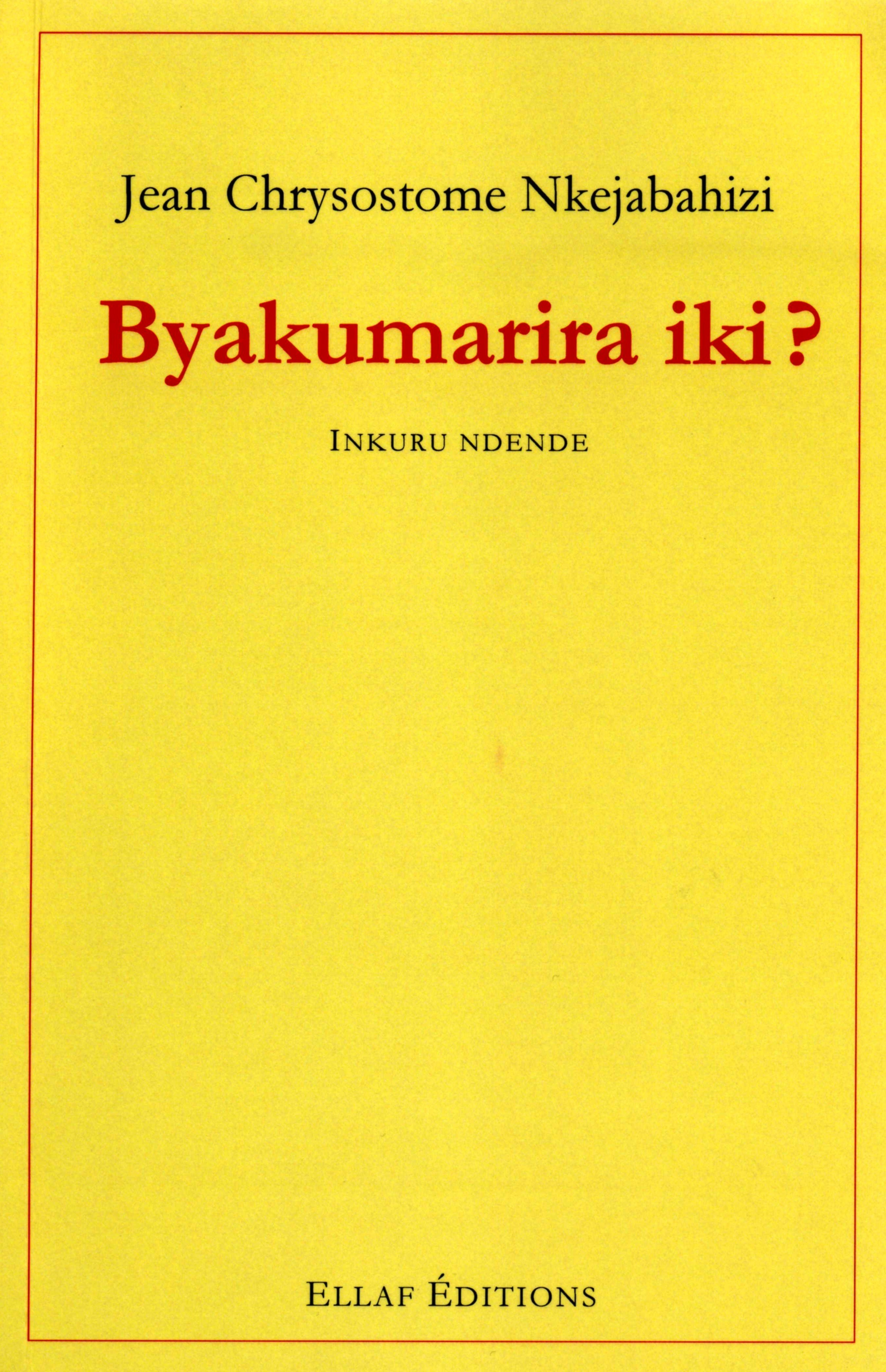 Byakumarira iki ?, Inkuru ndende - À quoi cela te servirait-il ? Roman (9782491422004-front-cover)