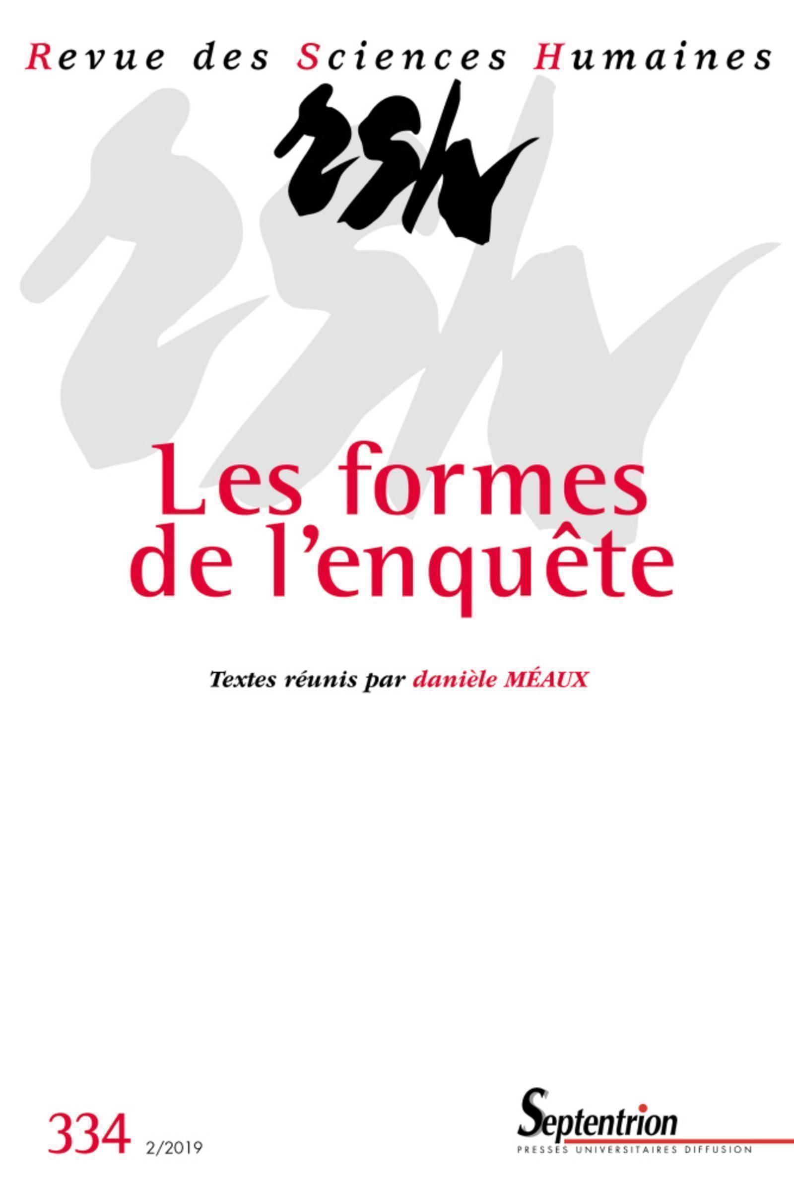 Les formes de l'enquête n°334 (9782913761810-front-cover)