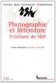 Revue des Sciences Humaines, n°310/avril - juin 2013, Photographie et littérature : Frictions de réel (9782913761575-front-cover)