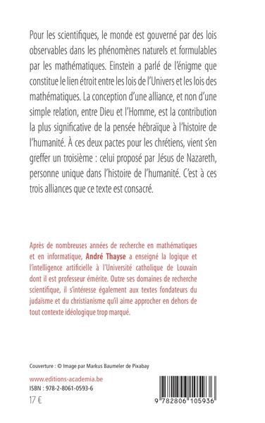 Alliances : histoire des hommes, quête de Dieu (9782806105936-back-cover)