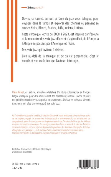 Résister en voix jazz (9782806138927-back-cover)