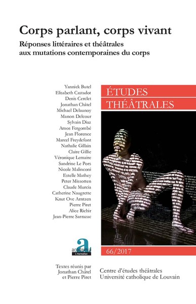 Etudes théâtrales, Corps parlant, corps vivant, Réponses littéraires et théâtrales aux mutations contemporaines du corps (9782806103925-front-cover)