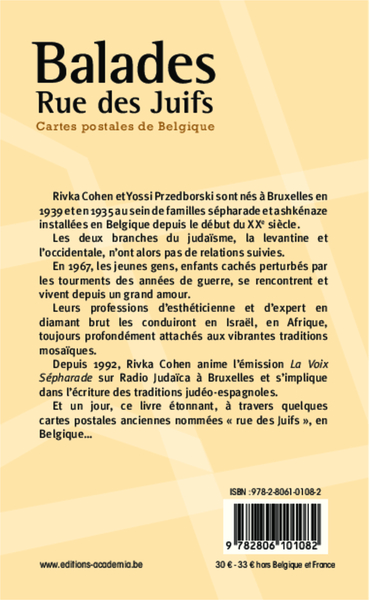 Balades rue des Juifs, Cartes postales de Belgique (9782806101082-back-cover)