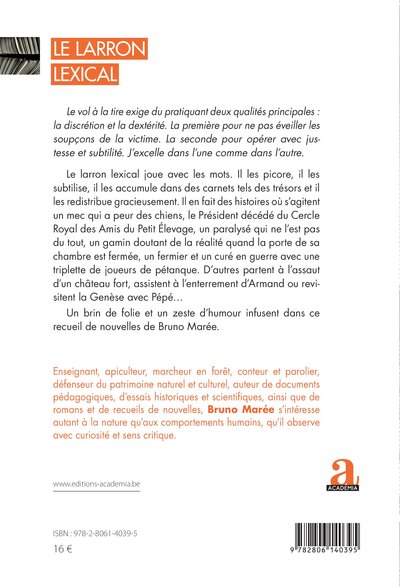 Le larron lexical (9782806140395-back-cover)