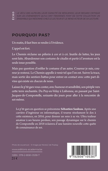 Pourquoi pas?, La magie du chemin de Compostelle (9782806105387-back-cover)