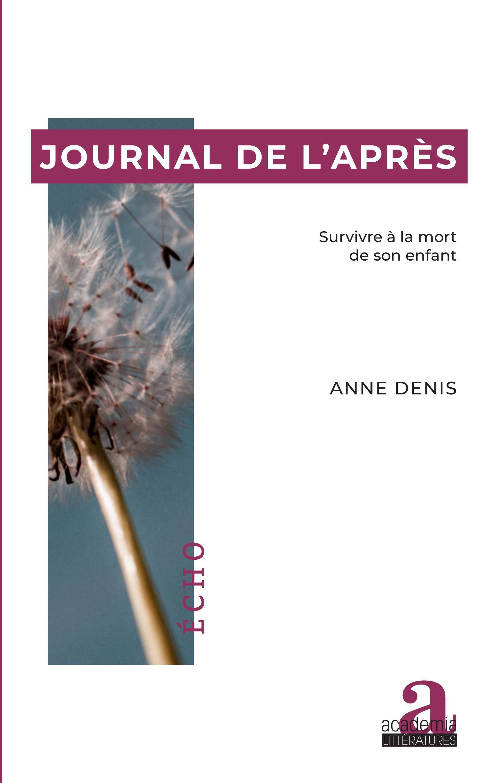 Journal de l'après, Survivre à la mort de son enfant (9782806105790-front-cover)