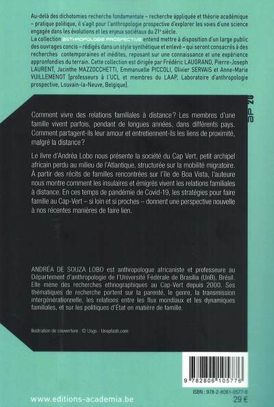 Si loin et si proche, Familles et « circulation » dans l'Île de Boa Vista au Cap-Vert (9782806105776-back-cover)