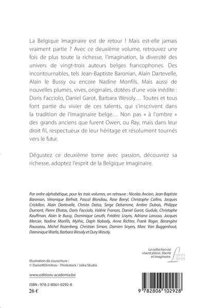 La Belgique imaginaire, Anthologie - Tome 2 - Nouvelles (9782806102928-back-cover)