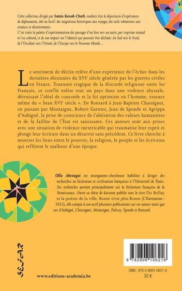 Le sentiment de déclin à la Renaissance, La littérature au miroir des guerres civiles en France (9782806106216-back-cover)